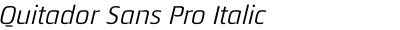Quitador Sans Pro Italic